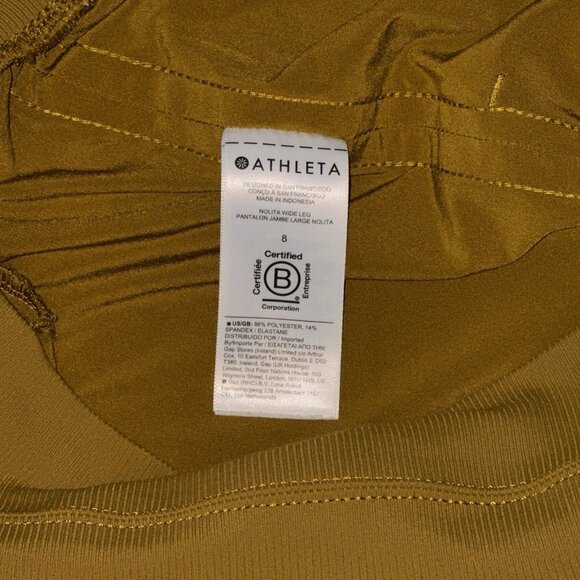 Athleta Nolita Wide Leg Pants in Brass Yellow - Picture 4 of 9